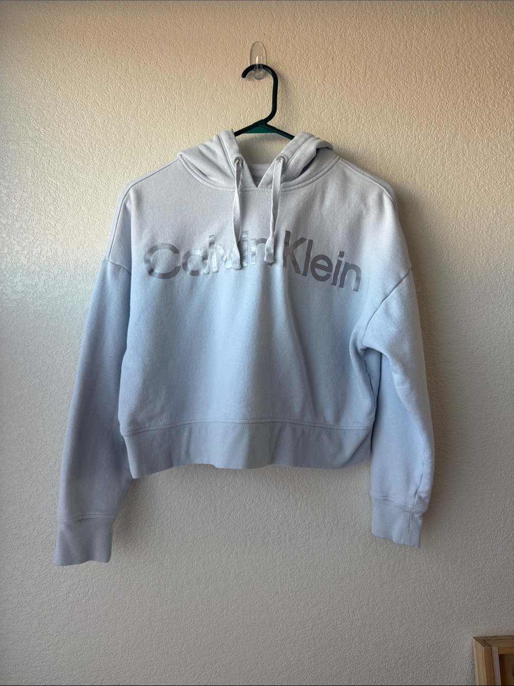 Calvin Klein Logo Cropped Hoodie